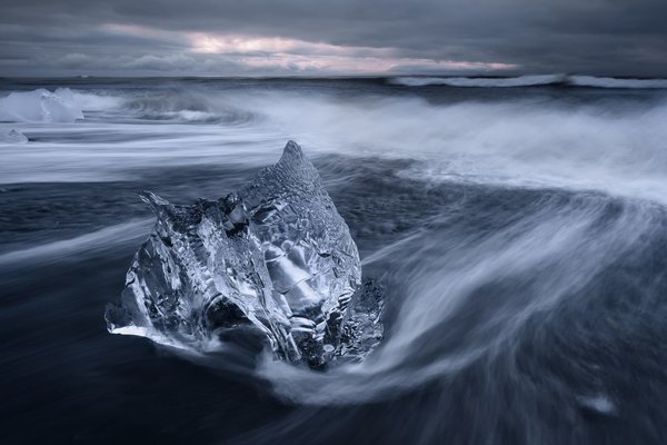 冰河湖（Jökulsárlón）的冰山